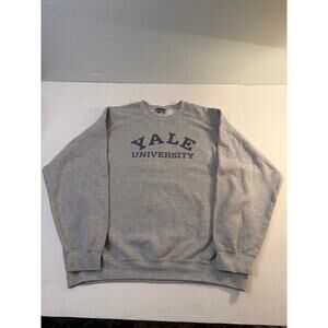 Yale University Sweatshirt Large Gray Crewneck Graphic College MV Sport
